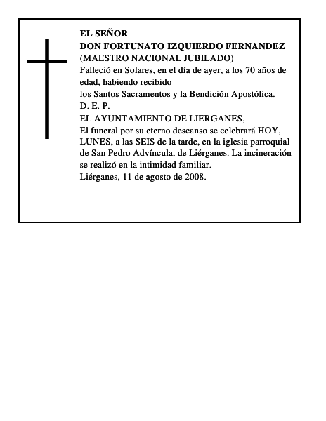 DON FORTUNATO IZQUIERDO FERNANDEZ