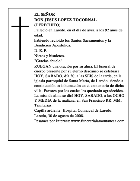 DON JESUS LOPEZ TOCORNAL