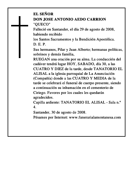 DON JOSE ANTONIO AEDO CARRION