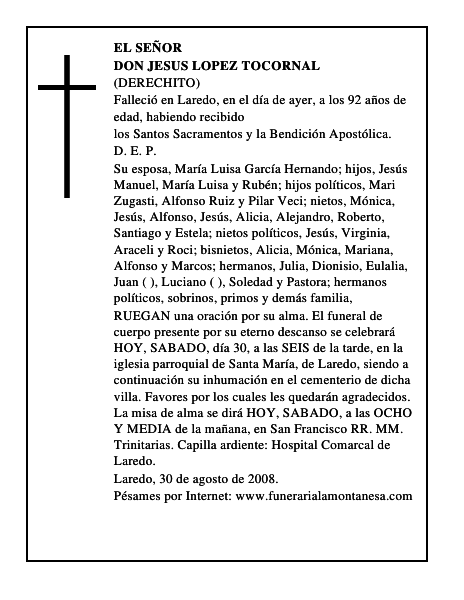 DON JESUS LOPEZ TOCORNAL