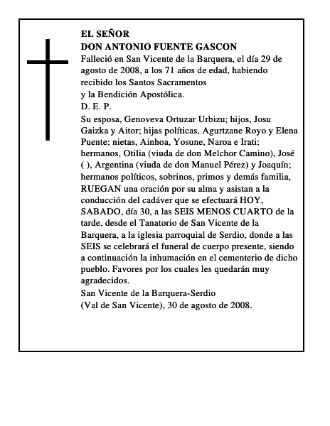 DON ANTONIO FUENTE GASCON