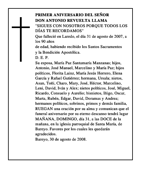 DON ANTONIO REVUELTA LLAMA