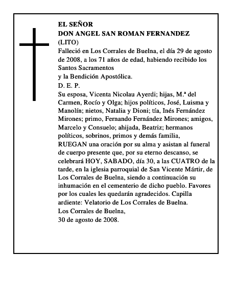 DON ANGEL SAN ROMAN FERNANDEZ