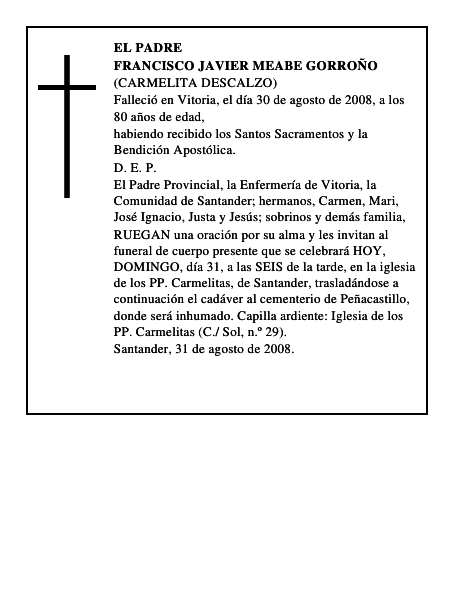 FRANCISCO JAVIER MEABE GORROÑO