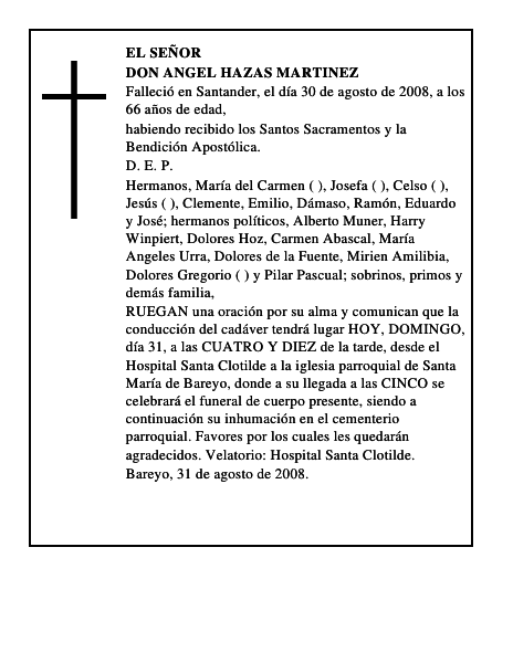 DON ANGEL HAZAS MARTINEZ