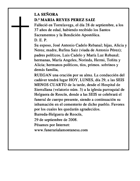 D.ª MARIA REYES PEREZ SAIZ