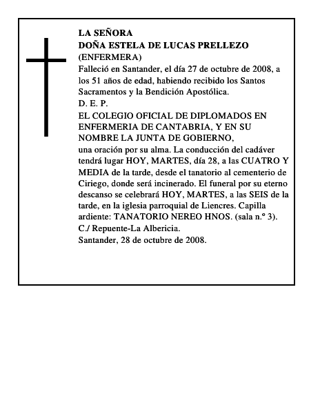 DOÑA ESTELA DE LUCAS PRELLEZO