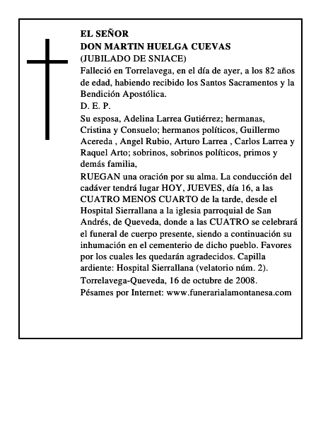 DON MARTIN HUELGA CUEVAS