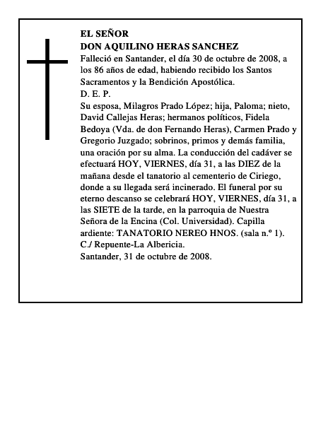 DON AQUILINO HERAS SANCHEZ