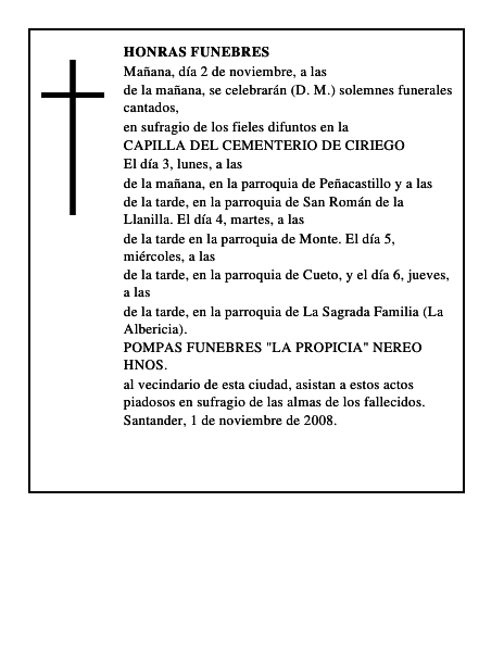 HONRAS FUNEBRES