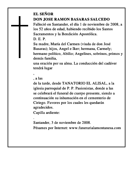 DON JOSE RAMON BASARAS SALCEDO