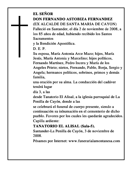 DON FERNANDO ASTOBIZA FERNANDEZ