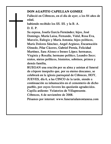 DON AGAPITO CAPELLAN GOMEZ