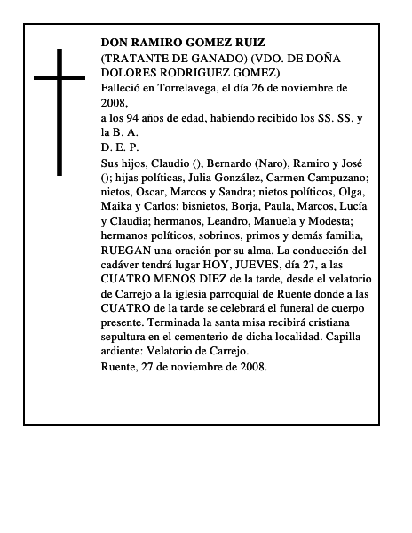 DON RAMIRO GOMEZ RUIZ