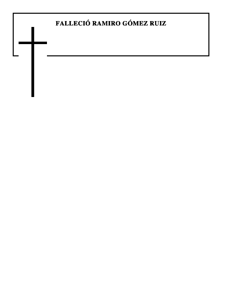 Falleció Ramiro Gómez Ruiz