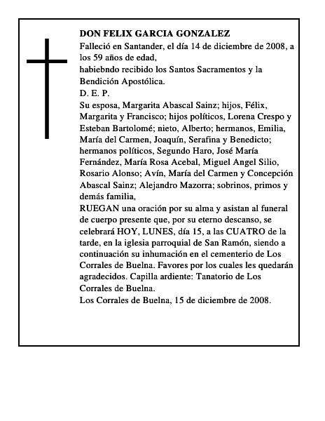 DON FELIX GARCIA GONZALEZ