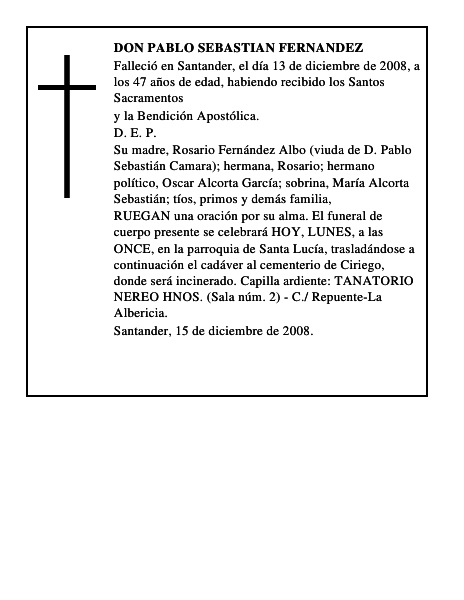 DON PABLO SEBASTIAN FERNANDEZ