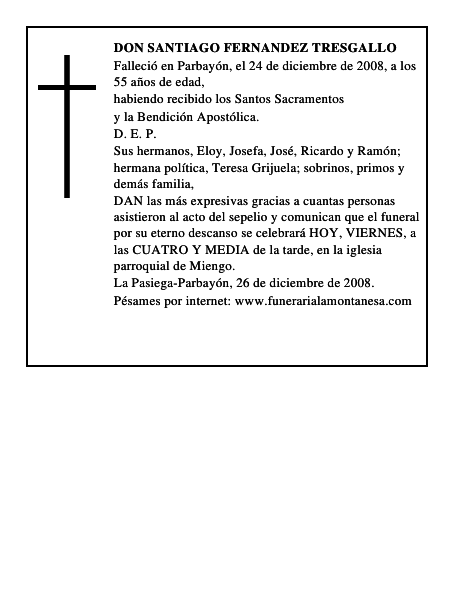 DON SANTIAGO FERNANDEZ TRESGALLO