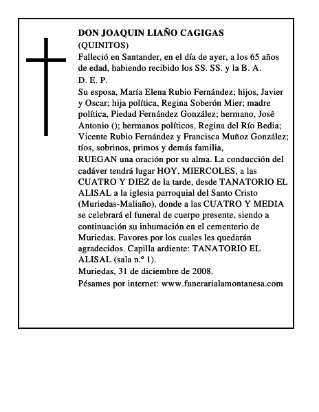 DON JOAQUIN LIAÑO CAGIGAS
