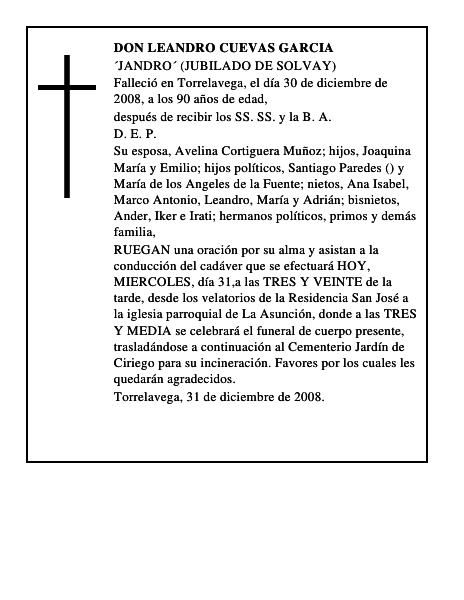 DON LEANDRO CUEVAS GARCIA