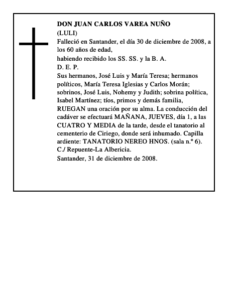 DON JUAN CARLOS VAREA NUÑO
