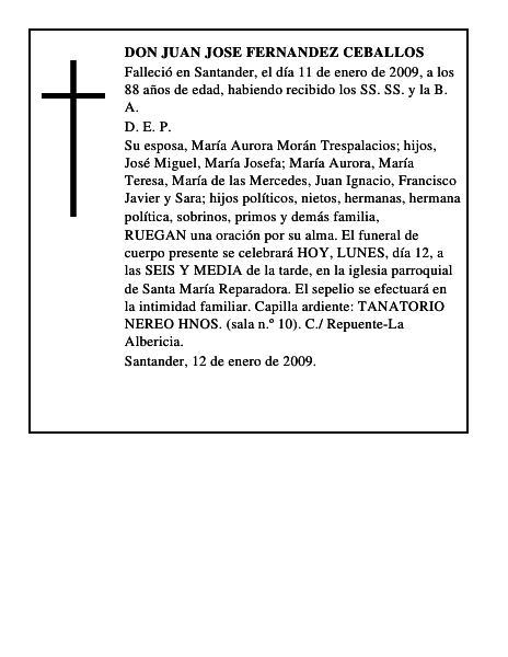 DON JUAN JOSE FERNANDEZ CEBALLOS