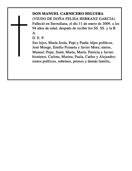 DON MANUEL CARNICERO HIGUERA
