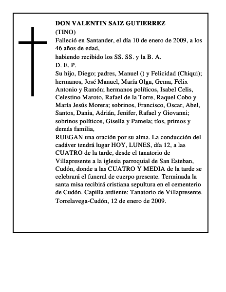 DON VALENTIN SAIZ GUTIERREZ