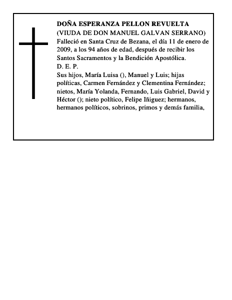 DOÑA ESPERANZA PELLON REVUELTA