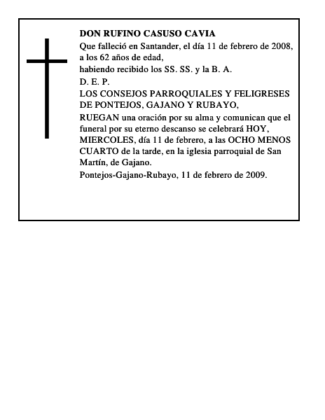 DON RUFINO CASUSO CAVIA