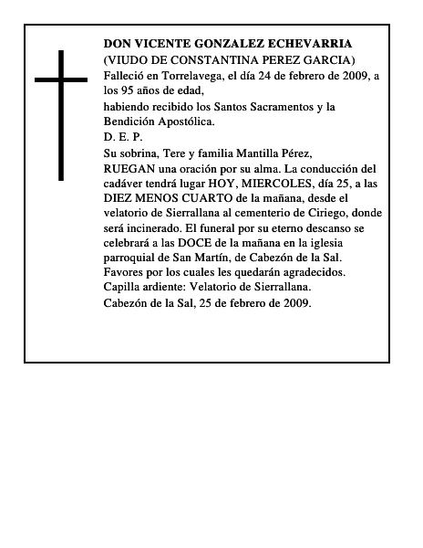 DON VICENTE GONZALEZ ECHEVARRIA
