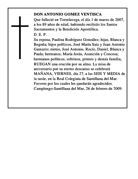 DON ANTONIO GOMEZ VENTISCA