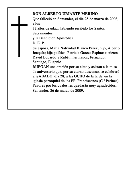 DON ALBERTO URIARTE MERINO