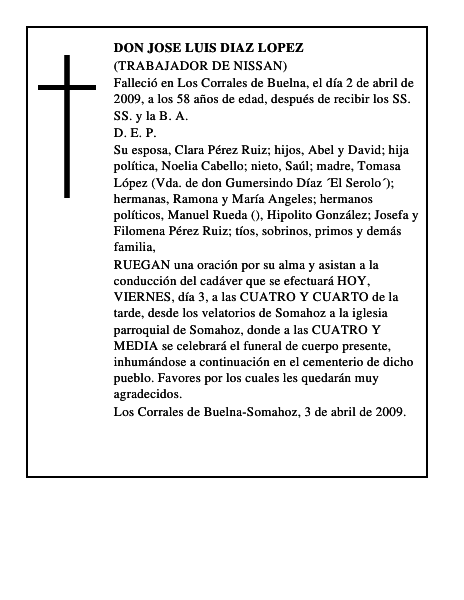 DON JOSE LUIS DIAZ LOPEZ