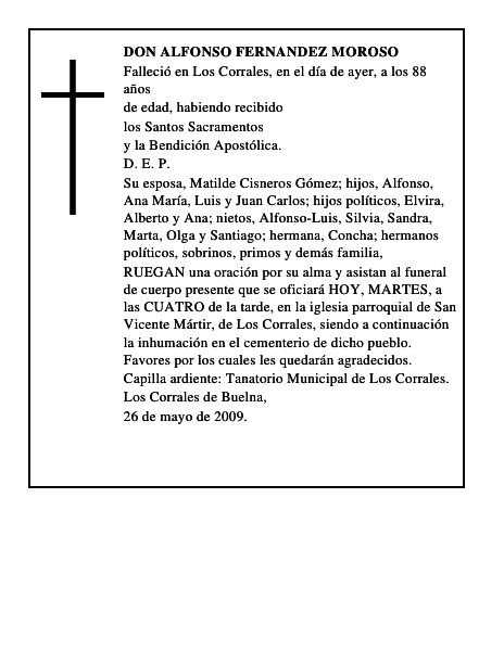 DON ALFONSO FERNANDEZ MOROSO