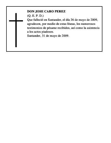 DON JOSE CARO PEREZ