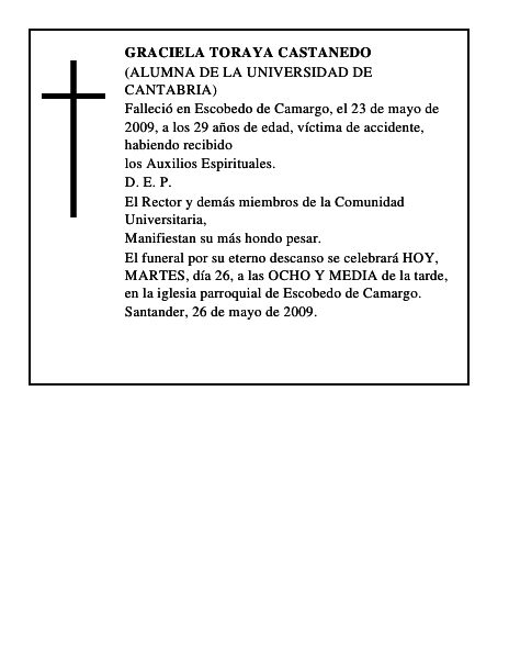 GRACIELA TORAYA CASTANEDO