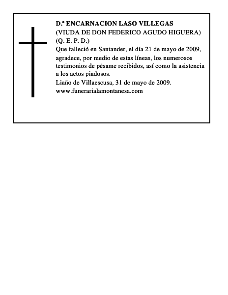 D.ª ENCARNACION LASO VILLEGAS