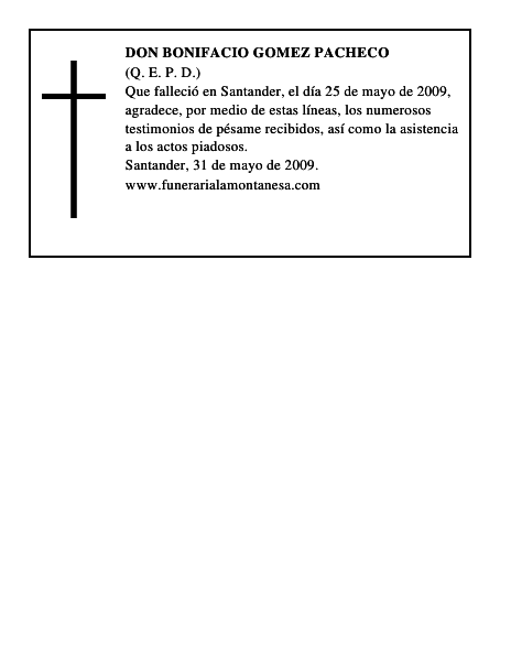 DON BONIFACIO GOMEZ PACHECO
