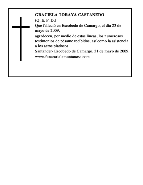 GRACIELA TORAYA CASTANEDO