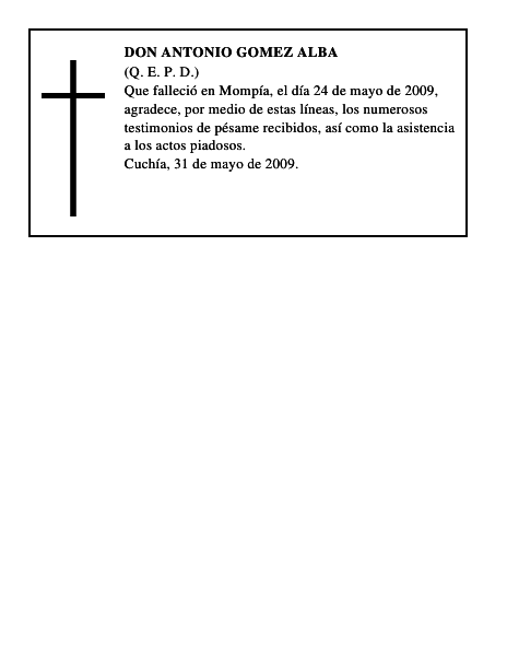 DON ANTONIO GOMEZ ALBA