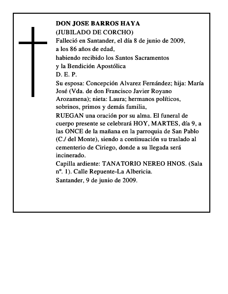 DON JOSE BARROS HAYA