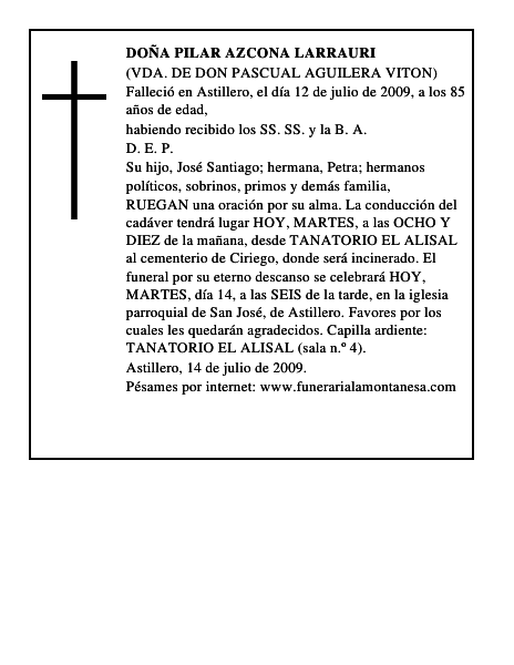 DOÑA PILAR AZCONA LARRAURI