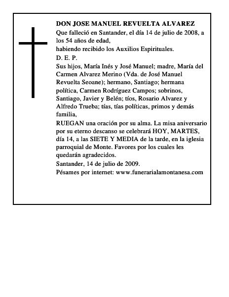 DON JOSE MANUEL REVUELTA ALVAREZ