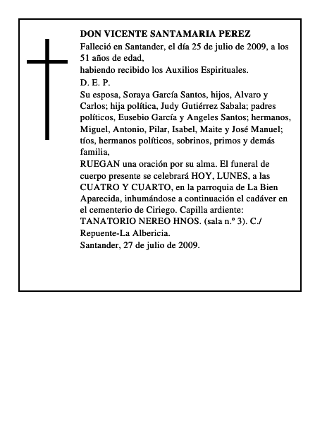 DON VICENTE SANTAMARIA PEREZ