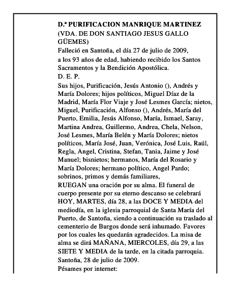 D.ª PURIFICACION MANRIQUE MARTINEZ