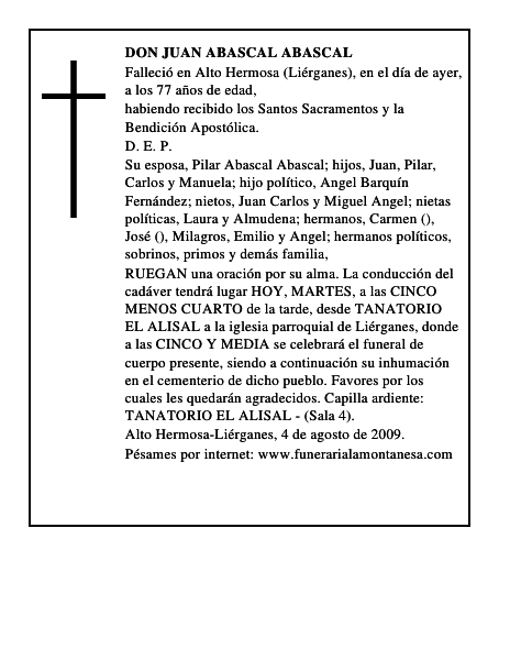 DON JUAN ABASCAL ABASCAL