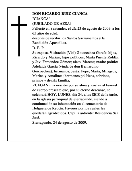DON RICARDO RUIZ CIANCA