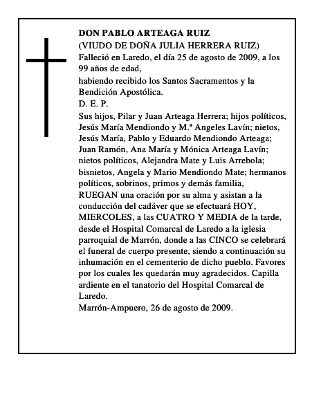 DON PABLO ARTEAGA RUIZ