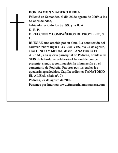 DON RAMON VIADERO BEDIA